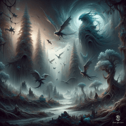 A dark-fantasy entity emerges from the shadows, depicted in stunning photorealistic 4K detail. With intricate textures and a haunting presence, this character embodies the essence of otherworldly power, shrouded in a mesmerizing blend of shadow and light, captivating the viewer's imagination.