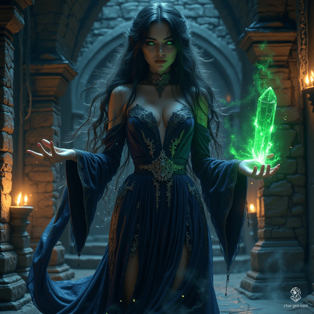 Enigmatic and alluring, the seductive witch weaves her enchanting spells to draw unsuspecting players into her web of desire. With a bewitching smile and piercing gaze, she manipulates hearts and minds, seeking to dominate their will and claim their very souls for her dark purposes.