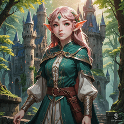 An elegant creature of the forest, the elf possesses pointed ears and luminous eyes that reflect ancient wisdom. Skilled in magic and archery, they navigate the realms with grace, guardians of nature and masterful artisans, often caught in the delicate balance between the mortal and mystical worlds.