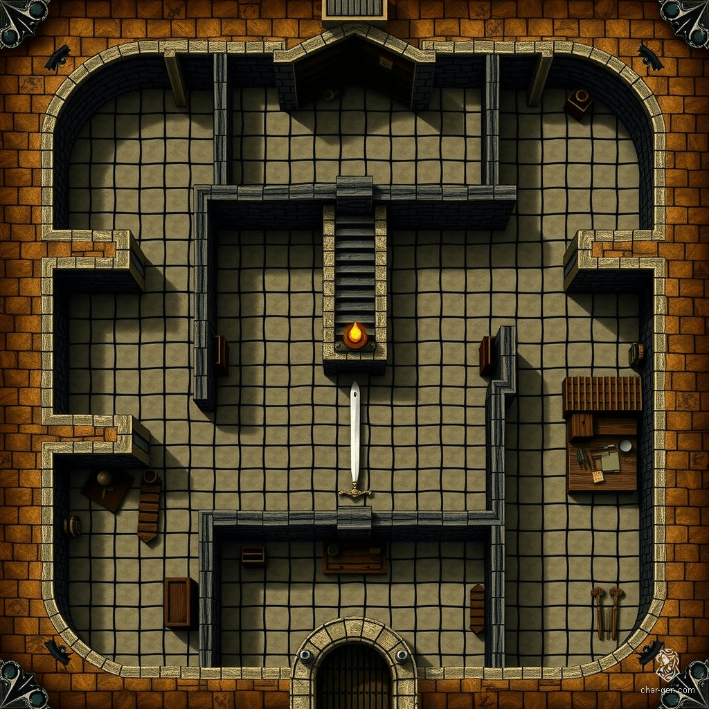 The Drunken Dragon Inn features five rooms: a bustling common area with roaring hearth, a cozy taproom, a well-stocked kitchen, a secretive storage room behind a hidden door, and a guarded cellar containing arcane artifacts and dangerous traps. Adventure and peril await within its walls.