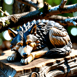 The Stone Wolf is a mesmerizing wooden figurine, intricately carved to depict a slumbering wolf. Said to embody the spirit of tranquility, it grants peace to those who keep it nearby, warding off nightmares and inviting restful dreams with its serene presence.