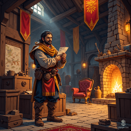 A shrewd human merchant, this male figure navigates bustling markets with a keen eye for rare treasures. Surrounded by crates and scrolls, he skillfully barters for goods, his life entwined with maps and ledgers that chart his expansive travels across distant realms.