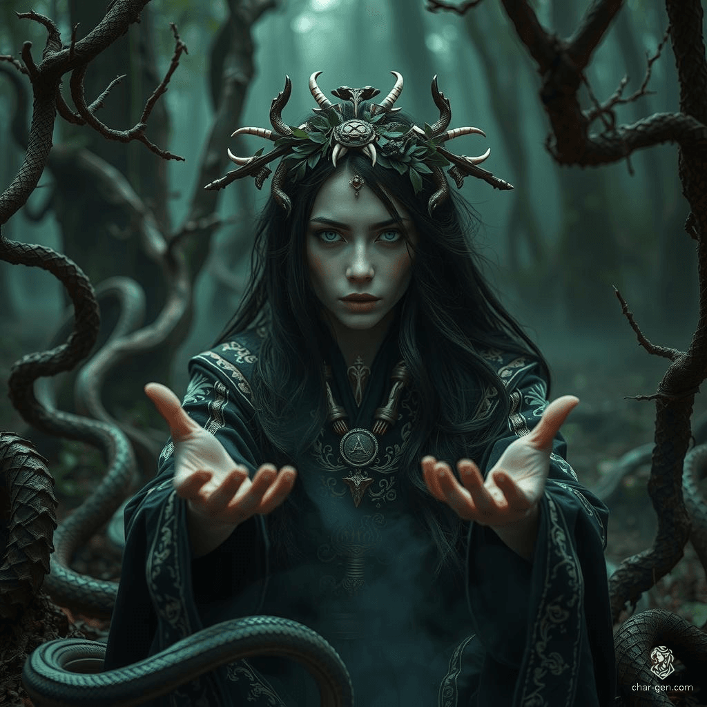 Aetheria of the Shadows is a mysterious, ethereal entity. She seamlessly shifts between realms, shrouded in a dark, swirling mist. Known for her wisdom and elusiveness, Aetheria aids those lost in the spectral plane, guiding them towards their destined path.