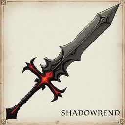 Shadowrend is a malevolent sword forged from the essence of nightmares, its blade swirling with oppressive darkness. Whispers of tormented souls echo from its core, granting the wielder the power to sap the life force of foes. Those who succumb to its call find themselves forever entwined in its sinister grasp.