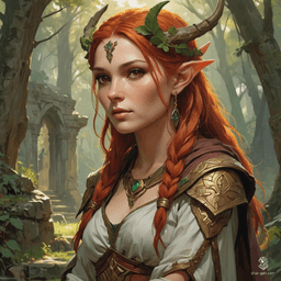 Keyleth, a 17-year-old female Half-Elf druid of the Ashari tribe, with fair skin and bold cherry-red hair, commands natural and animal magics. Raised in the Air tribe and extremely wise but lacking other attributes, she embarks on the Aramente to prove her worthiness as a future headmaster.