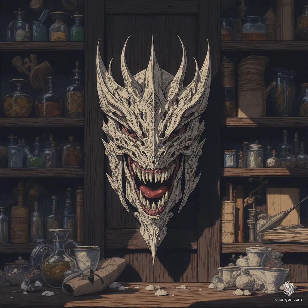 The Shield of Teeth is a legendary artifact born from shadowy whispers and untold horrors. Constructed entirely of razor-sharp white teeth and sinister mouths, it deflects both physical and magical assaults. When wielded, the shield emits a bone-chilling shriek, instilling terror in enemies while bestowing the wielder with unfathomable protection.