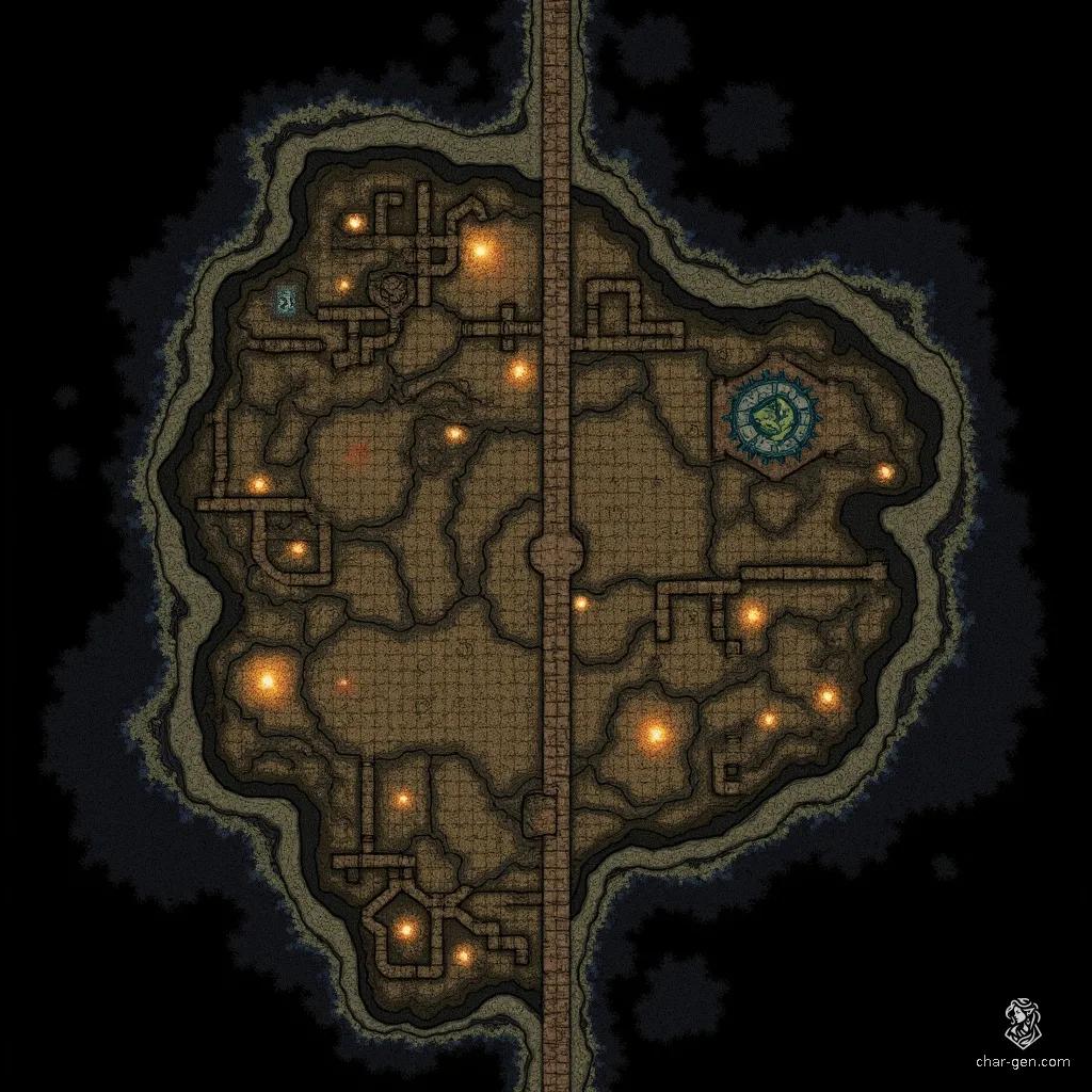 Underground Caverns - D&D Character Art