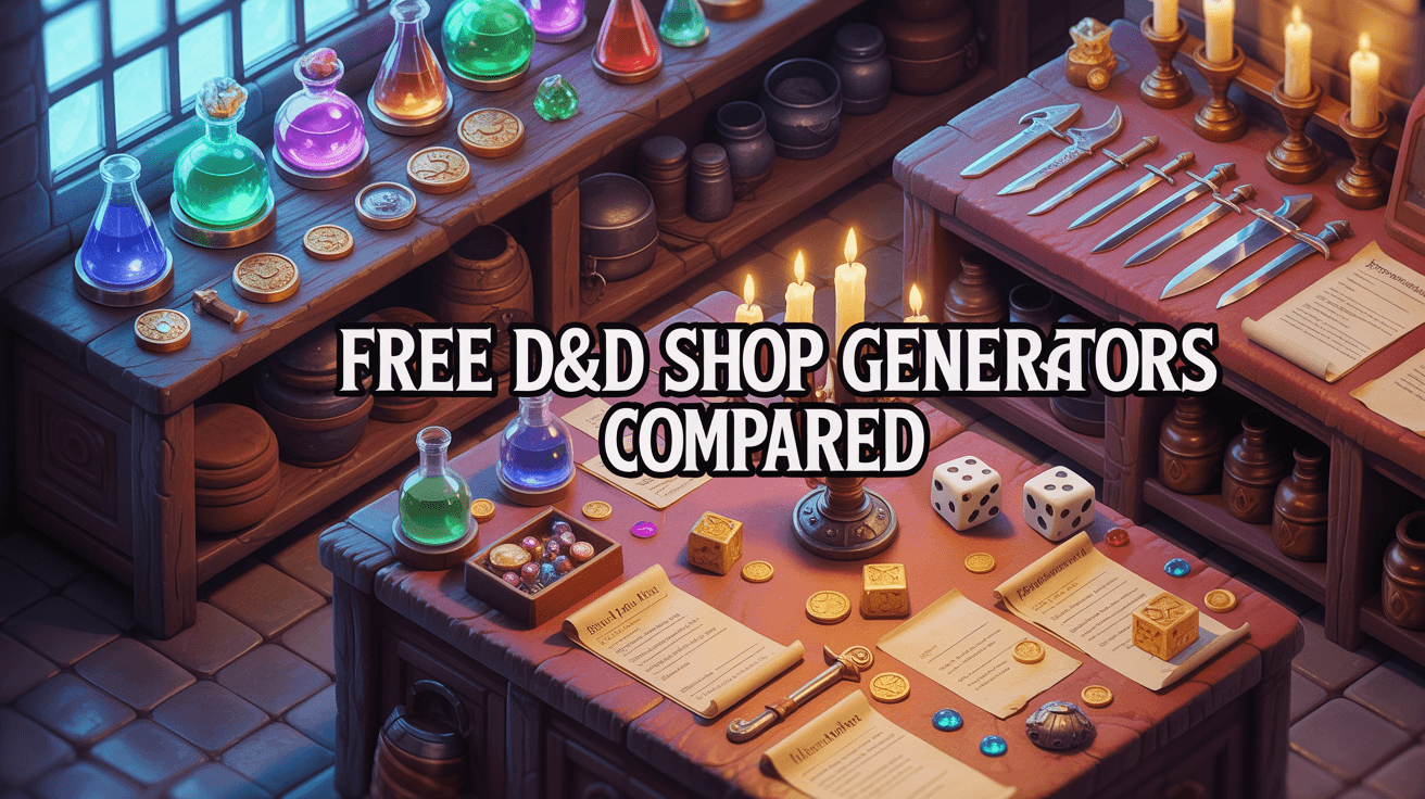 Free D&D Shop Generators Compared: CharGen vs Others