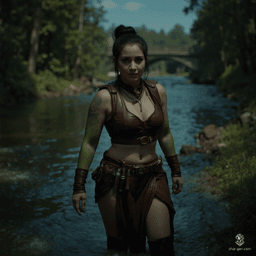 Izzy, a perky halfling assassin, wields her crossbow with deadly precision. Sporting shimmering green scales and a sly grin, she exudes confidence in her tight leather armor. With piercing yellow-green eyes and a belt of lethal poisons, she lurks in the shadows, ever ready for the thrill of the hunt.