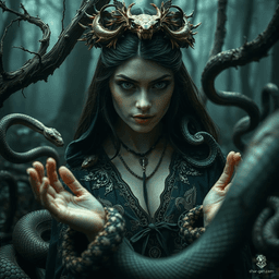 Elara, an enigmatic sorceress from the ancient, hidden city of Xyre, wields unparalleled arcane power. Cloaked in shadows and whispers, she commands the elements and sees through illusions, driven by a quest for forgotten knowledge.