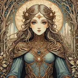 An aasimar of divine heritage, this holy human radiates a soft glow that hints at celestial origins. With angelic features and captivatingly unusual colored eyes, they embody a balance of ethereal beauty and formidable power, destined to protect and guide those in darkness.