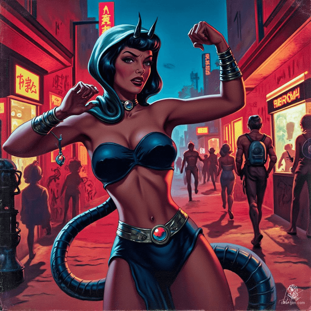 The Naga is a mesmerizing fantasy monster with a serpentine body and a humanoid torso topped by a hooded cobra head. Adorned with jewels, its graceful coils and hypnotic gaze create an aura of danger, poised to strike with lethal elegance against any intruder.