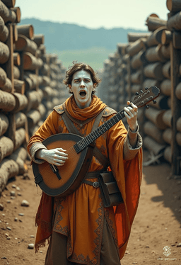 Scanlan Shorthalt, a 70-year-old gnome bard, stands at just 2'6" tall with warm chocolate-brown hair and striking brown eyes. Haunted by his mother's death, he captivates audiences with his magical music, compensating for his lackluster strengths with heartfelt performances and a thirst for genuine love.