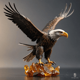 The Amber Eagle is a mesmerizing figurine, expertly carved from radiant amber, its wings poised in a majestic flight. Legend whispers that this tiny avian guardian embodies the spirit of freedom, granting its bearer heightened intuition and the ability to soar above challenges with unmatched clarity.