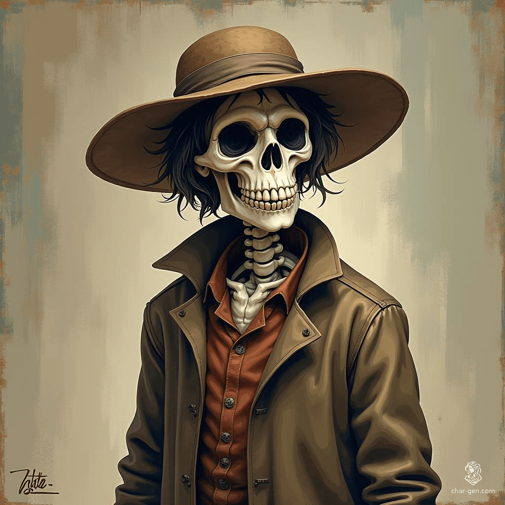 Simon, the skeletal halfling investigator, navigates the shadows with a keen intellect and insatiable curiosity. With hollow eye sockets that sparkle with mischief, he uncovers secrets of the realm, proving that even in death, his thirst for knowledge remains unquenchable.