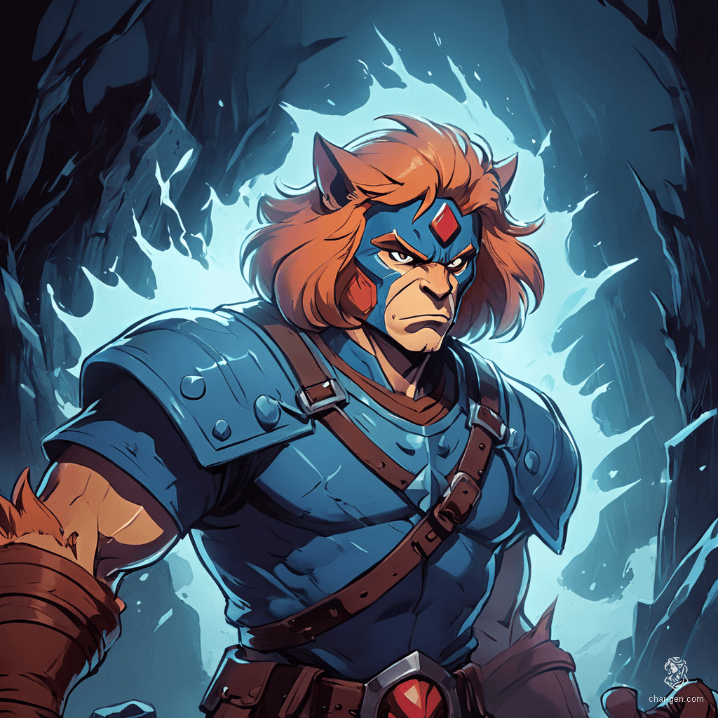 Meet Frostax, the Sorcerer of the Glacial Realms! With exaggerated features and a muscular frame, he wields ice magic in vibrant color. Inspired by 80s cartoons, he battles foes with dramatic poses, showcasing bold outlines and nostalgic charm, all set against simple, enchanted backgrounds.