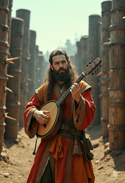 Scanlan Shorthalt, a 70-year-old gnome bard, stands at just 2'6" tall with warm chocolate-brown hair and striking brown eyes. Haunted by his mother's death, he captivates audiences with his magical music, compensating for his lackluster strengths with heartfelt performances and a thirst for genuine love.