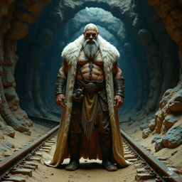 Braxton, an imposing elderly barbarian chief, embodies raw strength and wisdom. His wild, rugged appearance is matched by a fierce spirit. Clad in simple villager attire with a striking white fur cloak, he commands respect and fear in equal measure, ruling his clan with a powerful, unyielding presence.