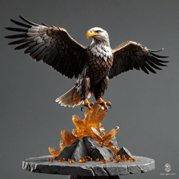 The Amber Eagle is a mesmerizing figurine, expertly carved from radiant amber, its wings poised in a majestic flight. Legend whispers that this tiny avian guardian embodies the spirit of freedom, granting its bearer heightened intuition and the ability to soar above challenges with unmatched clarity.