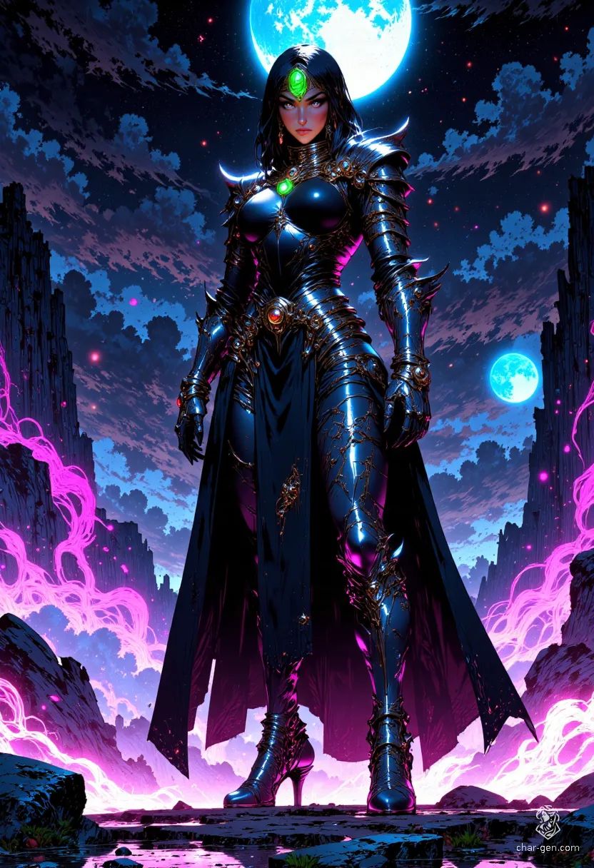 The Celestial Aegis is a legendary plate armor crafted from radiant ammolite plates set in copper and brass, intricately designed for both protection and movement. The fully-enclosed helm features a greenish, transparent ocularium, allowing sight through the cosmic void. Equipped with oxygen tanks, this armor is perfect for traversing the space waves. With its segmented plates providing unparalleled agility, the wearer becomes a cosmic guardian, ready to face the mysteries of the universe.