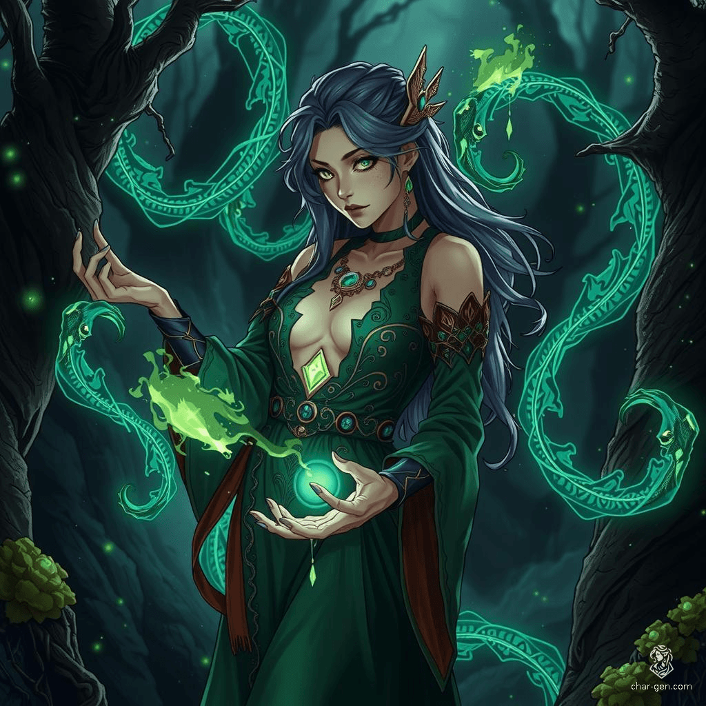 **Aetherion the Void Walker**: An enigmatic entity composed of ethereal shadows and starlight, Aetherion traverses the realms between worlds. Wielding arcane magic, they silently guide lost souls and protect ancient secrets hidden in the cosmic void.