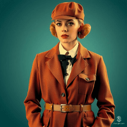 Clad in a sleek brown sixties detective outfit, this enigmatic woman combines vintage charm with sharp intellect. Her keen eyes and intuitive mind unravel mysteries effortlessly, blending classic style with unmatched investigative prowess.