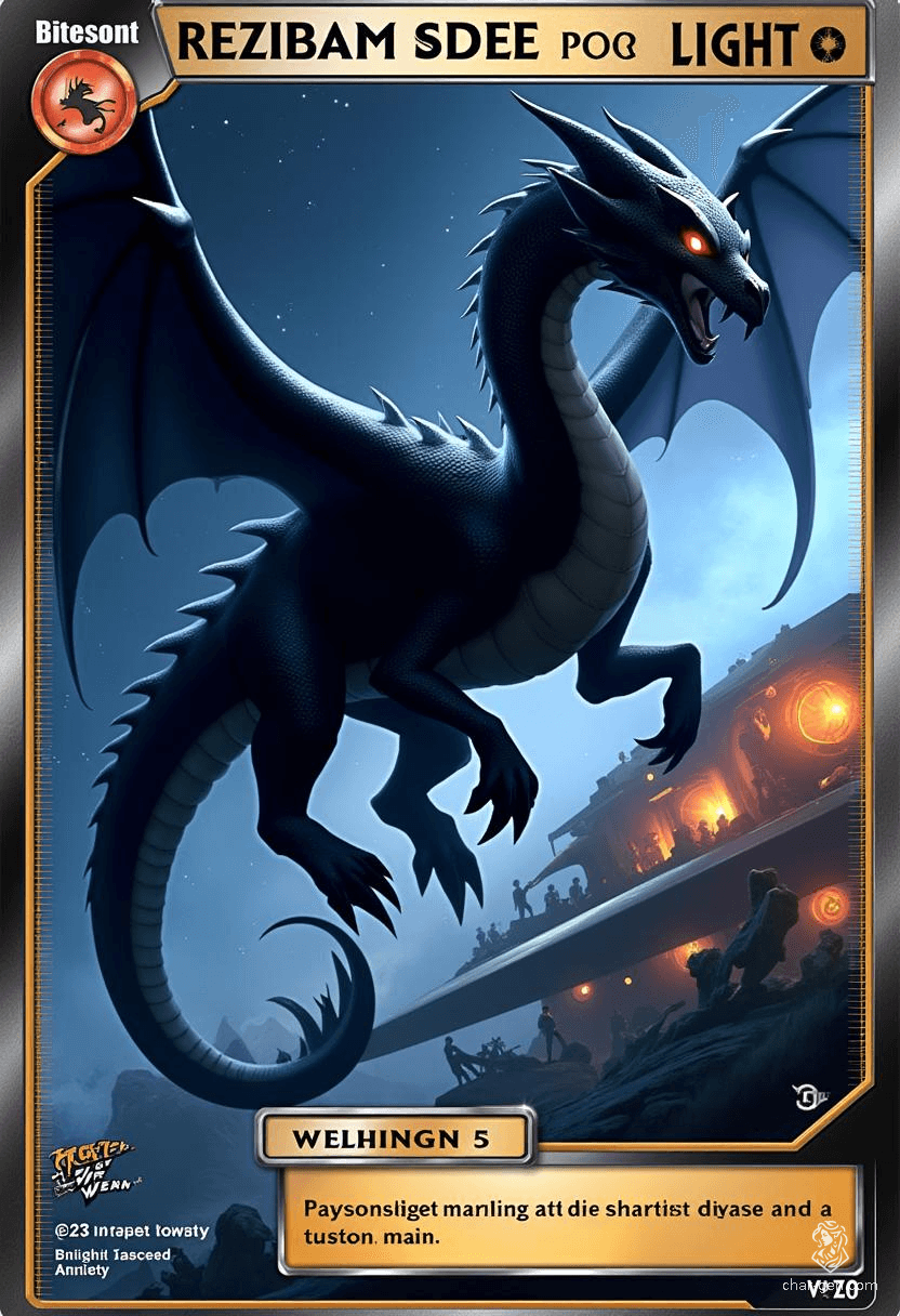 The Black Dragon is a sleek, young creature with dark scales and lithe body, soaring gracefully alongside spaceships. With powerful black wings and a mysterious aura, it embodies strength and agility, making it a formidable presence in any fantasy realm.