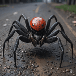 The Drider is a fearsome hybrid with the upper body of a drow dark elf and the lower body of a giant spider. It has eight legs, sharp fangs, and a venomous bite. Its bloodied skin texture contrasts starkly, enhancing its monstrous appearance.