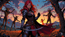 Sarah Jessica White, a Waterdhavian Noble bard, captivates with her cherry-red hair and enchanting blue eyes. Armed with a rapier and magical instrument, she balances charm and cunning, concealing a scandalous secret behind her nimble, leather-clad exterior. A hero to the common folk, yet secretly prideful and quick to anger.