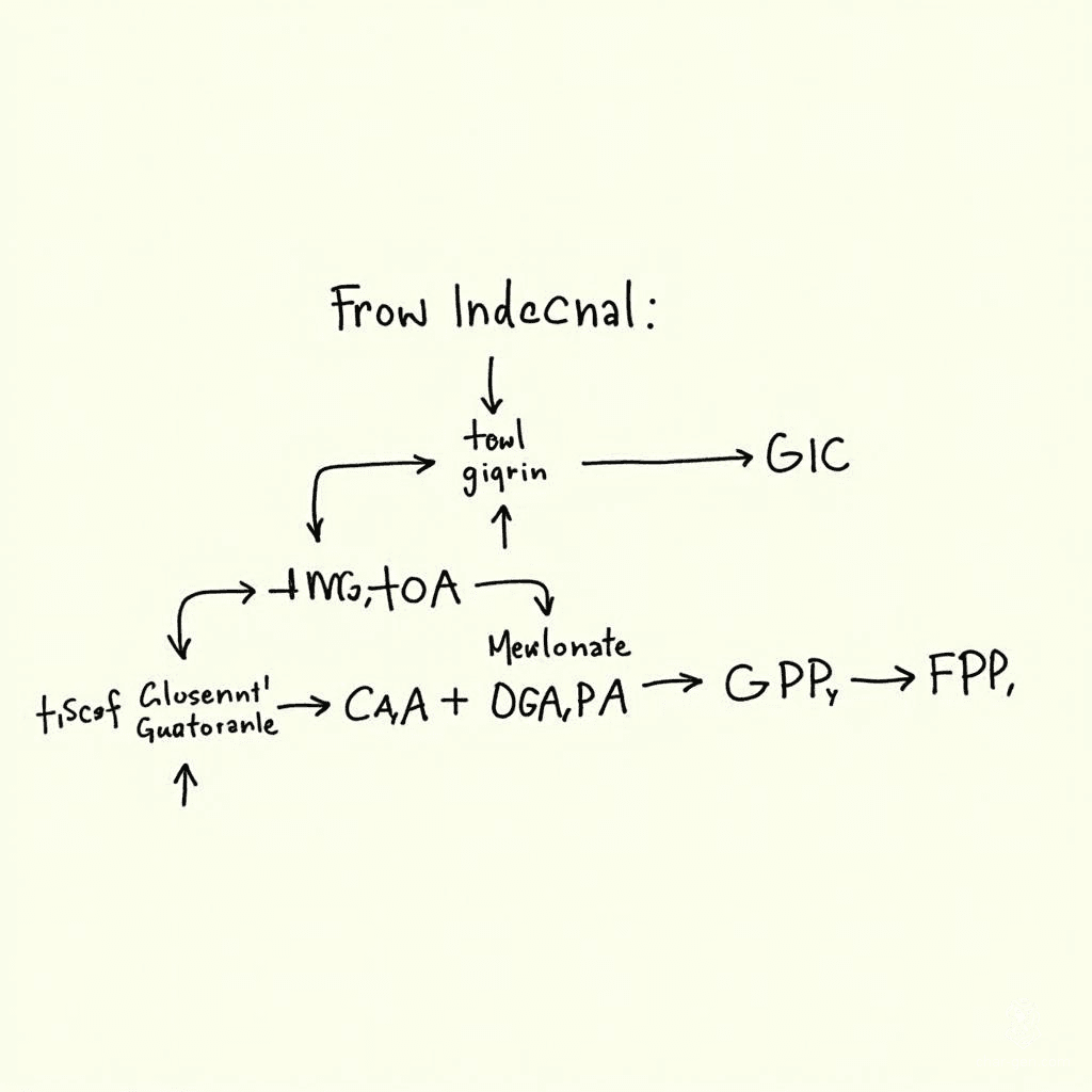In a world where biochemistry intertwines with magic, HMG-CoA, a skilled Alchemist, condenses the essence of acetyl-CoA to forge powerful isoprenoid intermediates. Harnessing ancient knowledge, HMG-CoA crafts potent elixirs, influencing life and vitality across realms, all while battling the forces of chaotic decay.