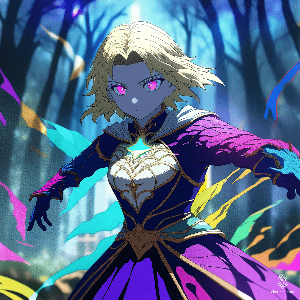 Elara is a radiant aasimar with a subtle celestial glow, embodying grace and purity. Her unusual, strikingly colored eyes reflect her divine heritage. With an aura of serenity and hope, she inspires those around her, wielding her angelic essence to guide and protect.