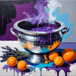 The Dream Potion is a mesmerizing elixir that invokes vivid, surreal dreams. Housed in a silver chalice, its swirling purple and blue liquid releases a fragrant mist of oranges and lavender. One sip unleashes a world where imagination knows no bounds and reality merges with fantasy.