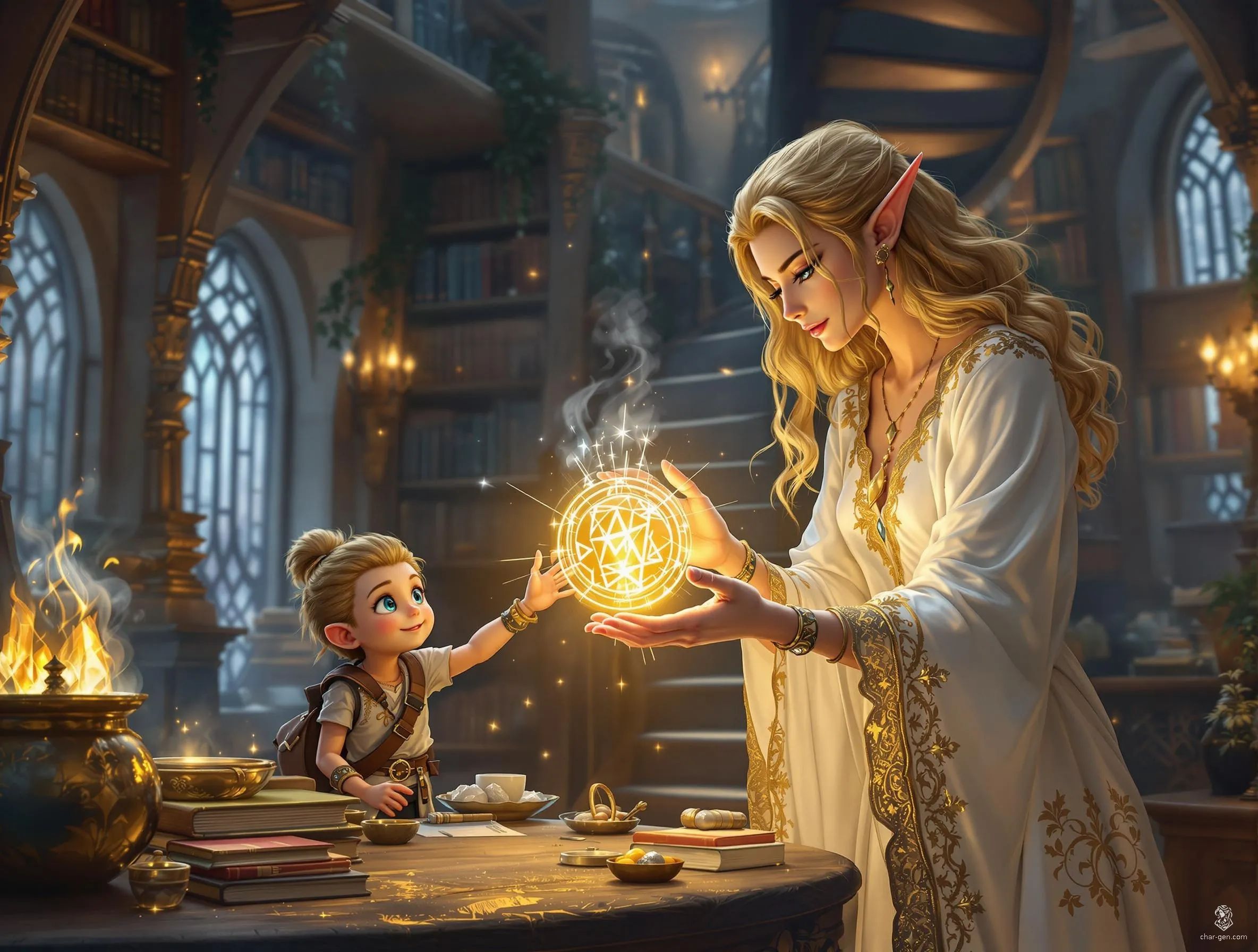 McGuffin's Dingus, a wondrous item of enigmatic origins, gleams with an ethereal white-gold glow. Crafted by unknown people from an unknown age, its intricate design and exquisite materials hint at its potent and mysterious functions. The Dingus radiates magic, ready to unleash untold wonders to its possessor. Mysterious. Very mysterious.