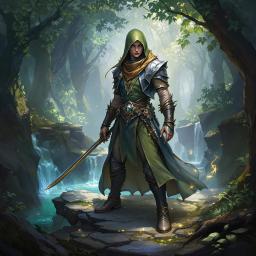 In a realm of ethereal beauty, this character emerges from the enchanted forest, cloaked in shimmering fabrics that shimmer like moonlight. With eyes aglow and a gentle aura of magic, they command the essence of nature, embodying a dreamlike blend of elegance and power in breathtaking, luminous brushstrokes.