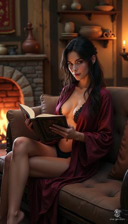 Lisette, an awe-inspiring aasimar artificer, blends beauty and strength with her intricate goggles and mechanical devices. Dressed in a flowing wine-colored robe, her athletic figure radiates confidence. With a sharp wit, keen eye, and formidable combat prowess, she embodies grace in every stealthy movement, captivating all around her.