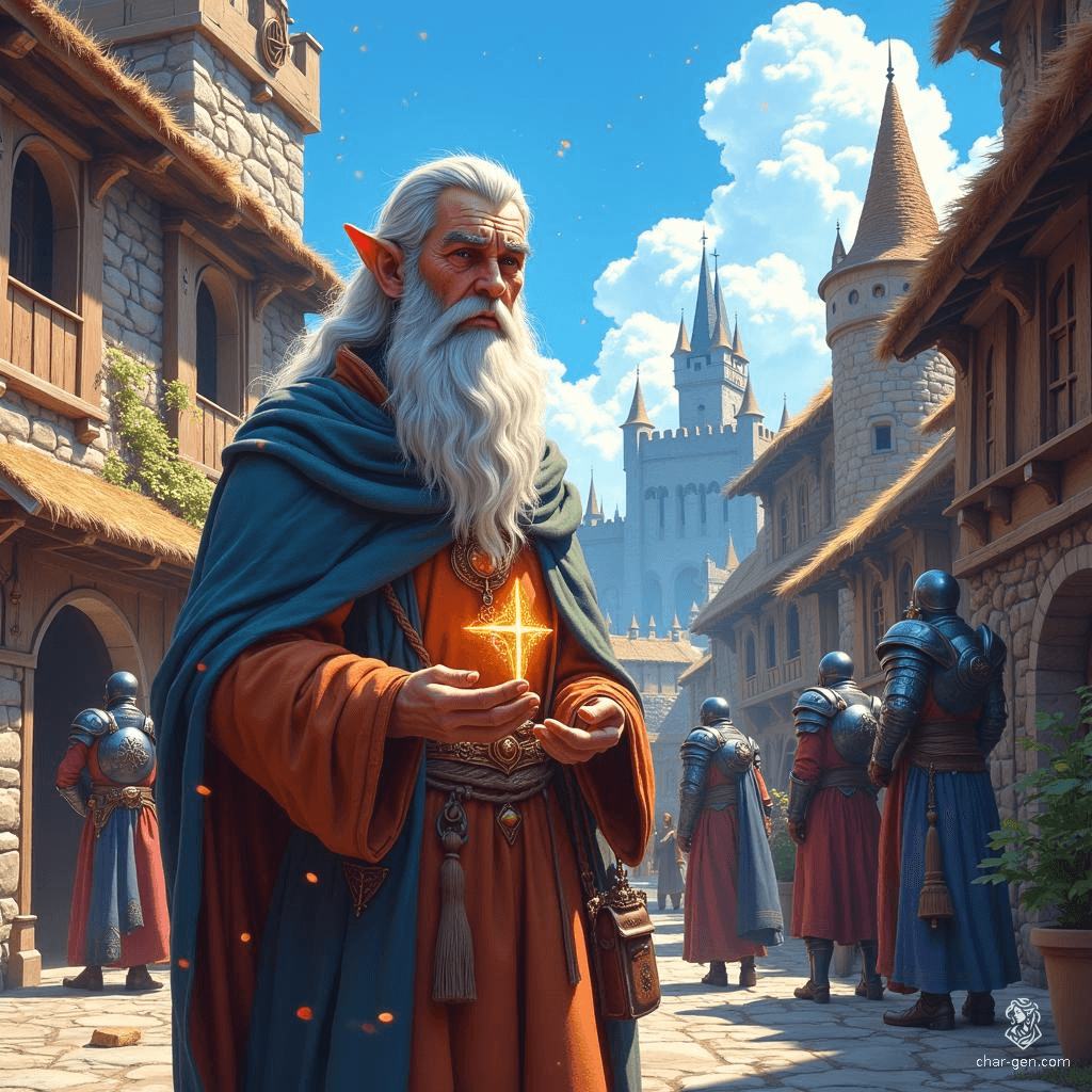 Eldon, the serene gnome cleric, embodies wisdom and compassion. With greying hair framing his gentle face, he wields a prominent holy symbol, channeling divine power to heal and guide. His calming presence comforts allies, while his unwavering faith inspires hope in the darkest of times.