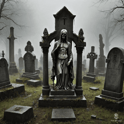 A Zombie Steward, marked by scarred skin and a vacant gaze, is a reanimated corpse with decaying flesh. It moves slowly and lumberingly, its scarred texture contrasting sharply with its eerie, unsettling presence.