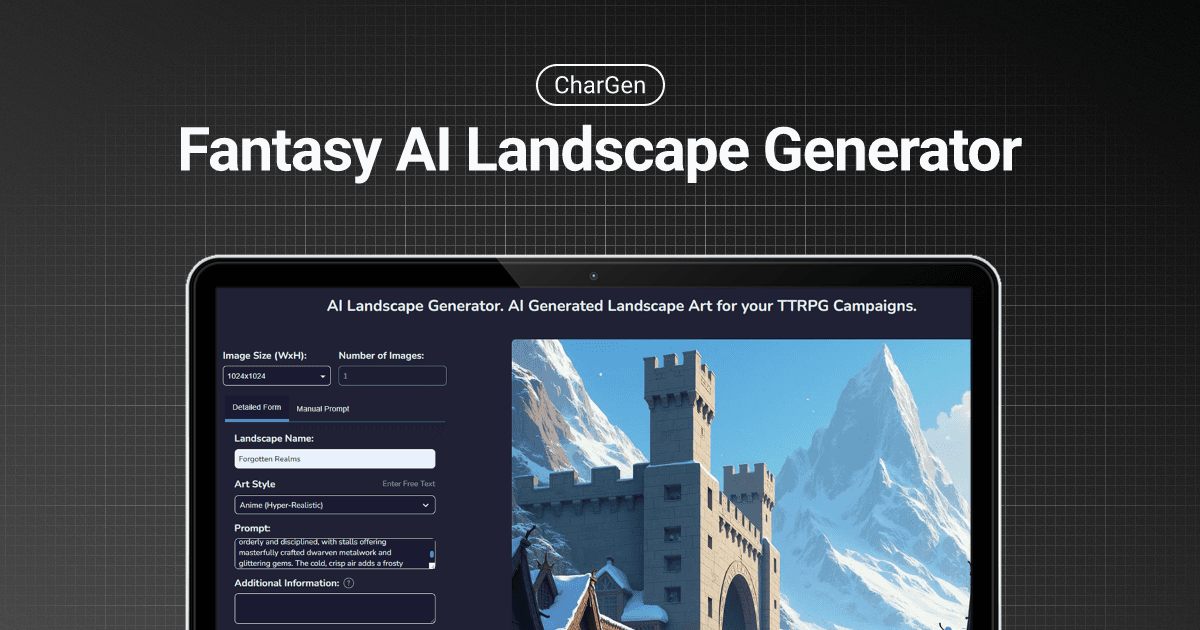 AI-generated fantasy landscapes and environments