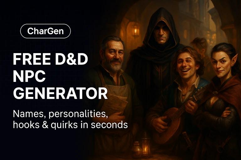 AI-generated NPC portrait examples for D&D campaigns