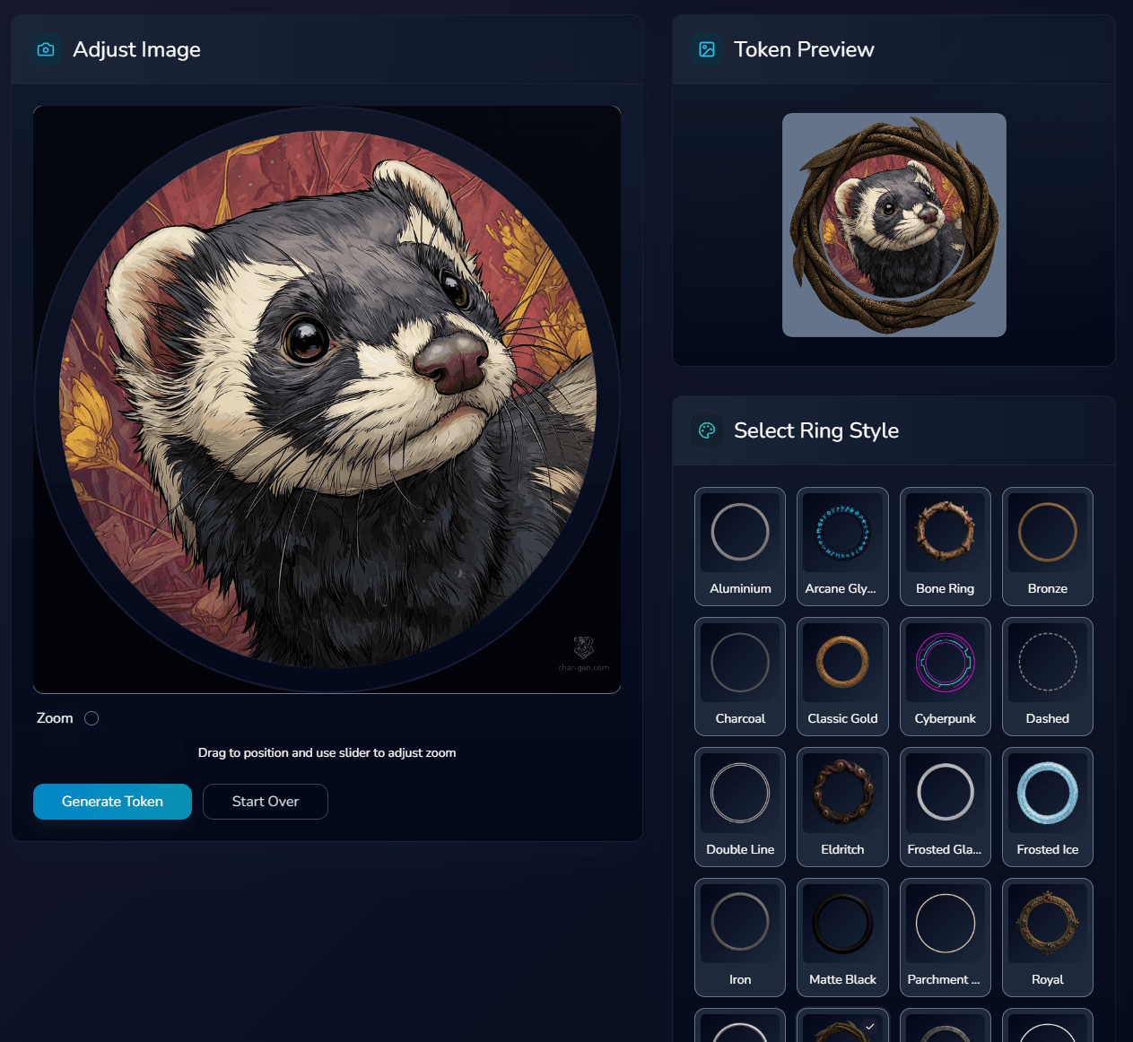 CharGen's Free Token Generator