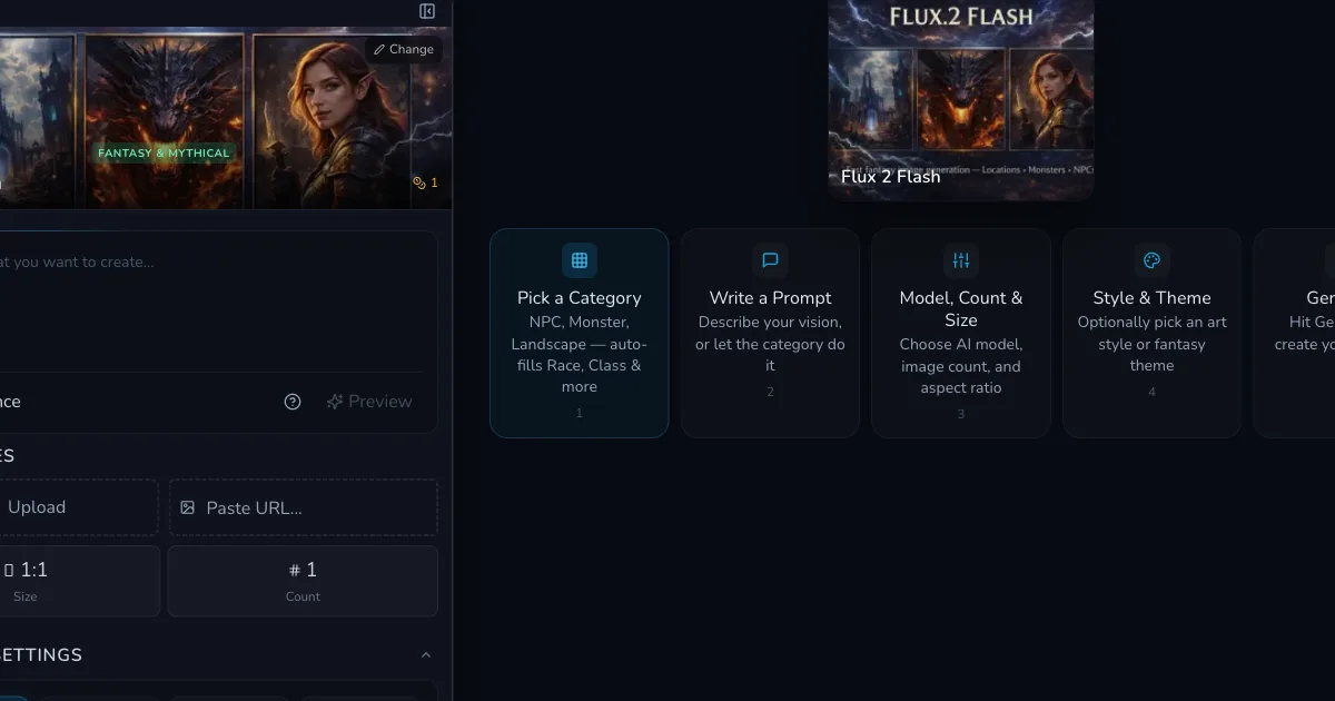 AI Fantasy Art Generator for D&D Model Picks
