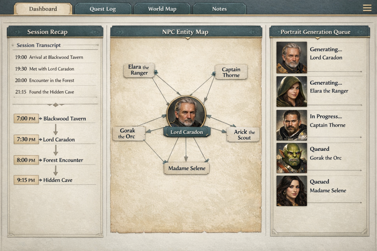 Session summary linking workflow with timeline and entity extraction