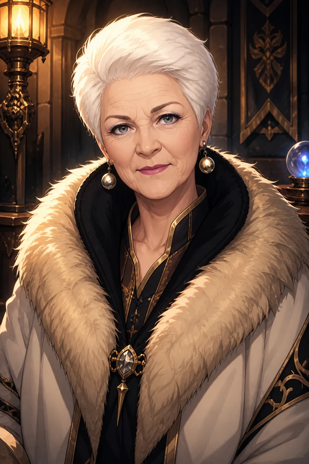 Anime fantasy portrait of an older character