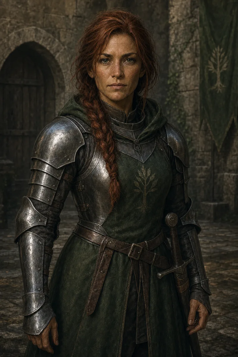 Maren Holloway in plate armour