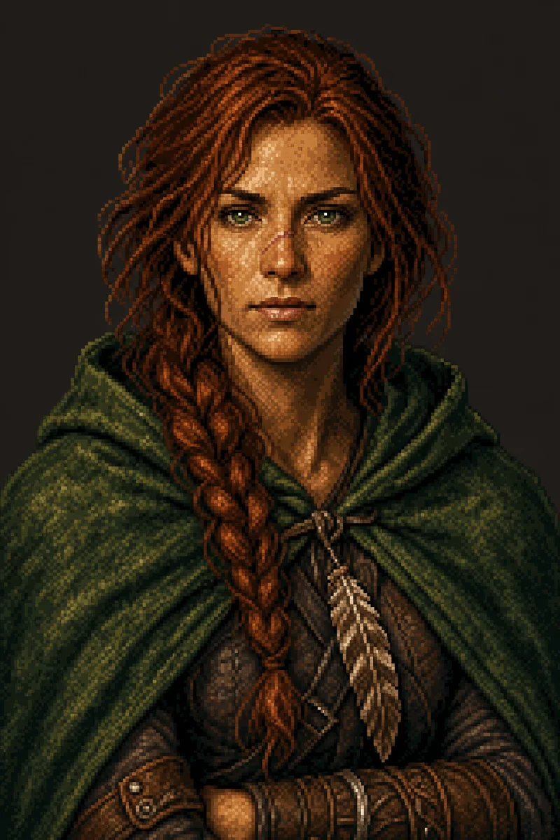 Maren Holloway as 16-bit pixel art