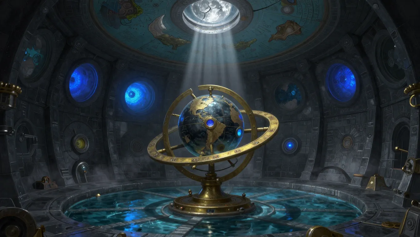 Approved native artwork for the Orrery Locks showing concentric brass beacon rings.